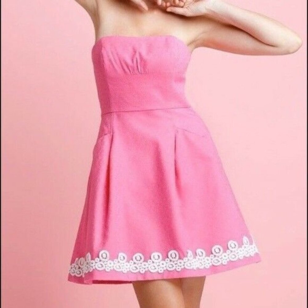 LILLY PULITZER 00 Blossom Jacquard Dress Hot Pink